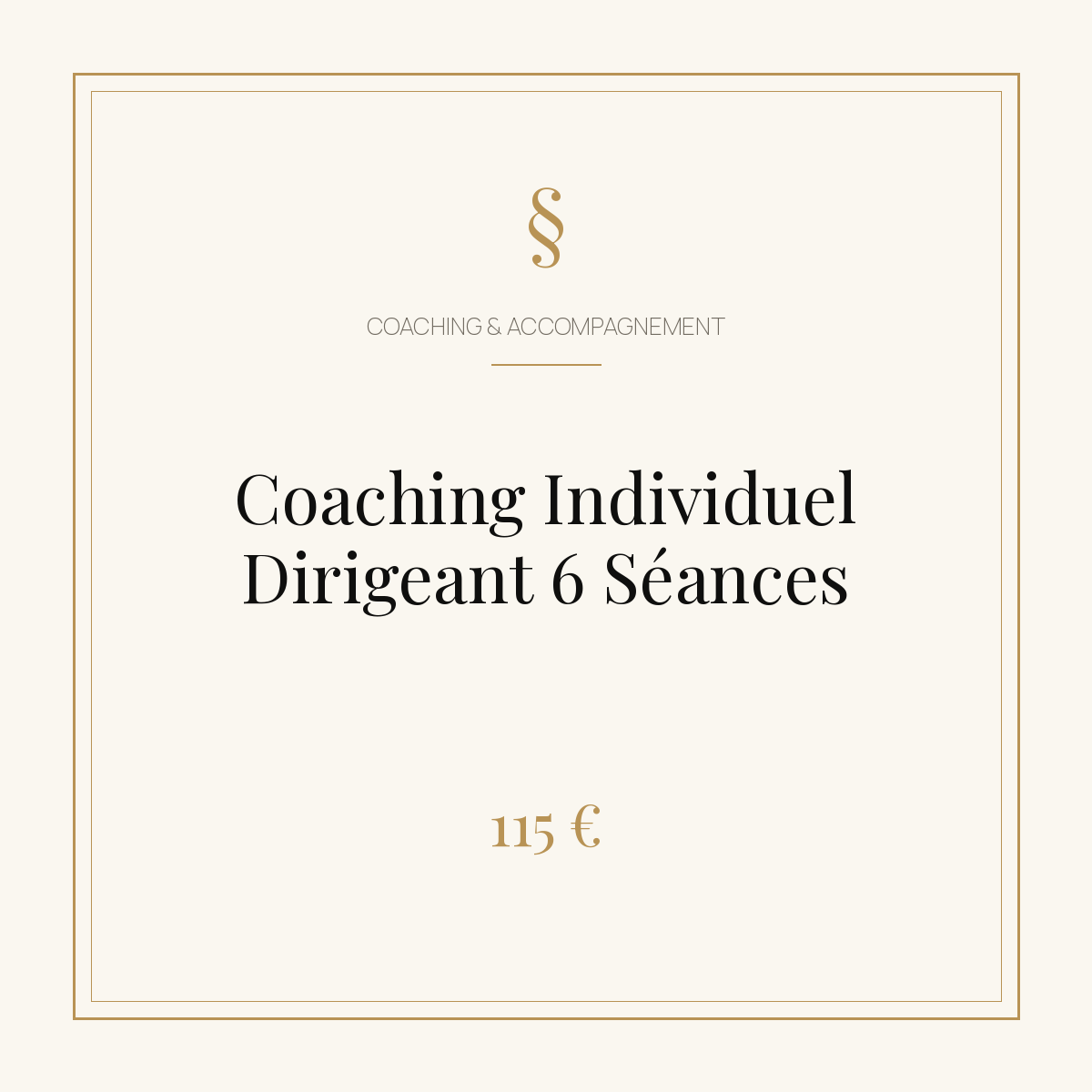 Coaching Individuel Dirigeant 6 Séances