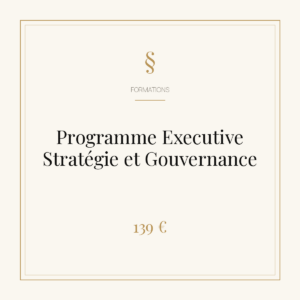 Programme Executive Stratégie et Gouvernance