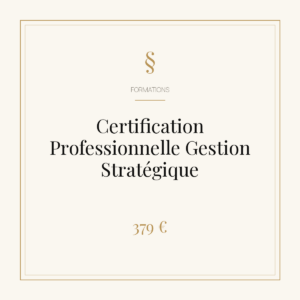 Certification Professionnelle Gestion Stratégique