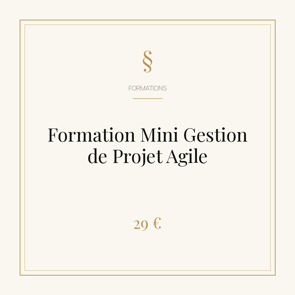 Formation Mini Gestion de Projet Agile